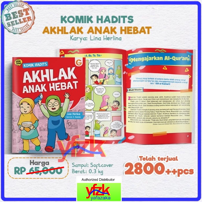 Jual Komik Hadits Akhlak Anak Hebat - Buku Islami Cerita Anak Bergambar ...