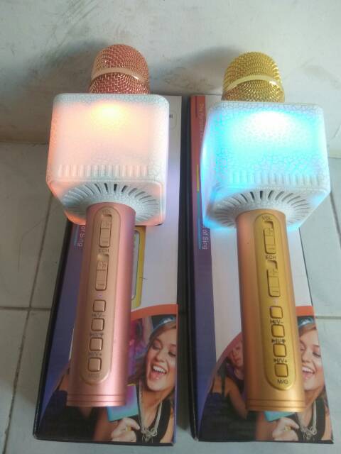 MIC BLUETOOTH FLECO SD12/SD07 LEOPARD MAGIC KARAOKE/MICROPHONE WIRELESS PREMIUM KTV/MIKROFON SPEAKER