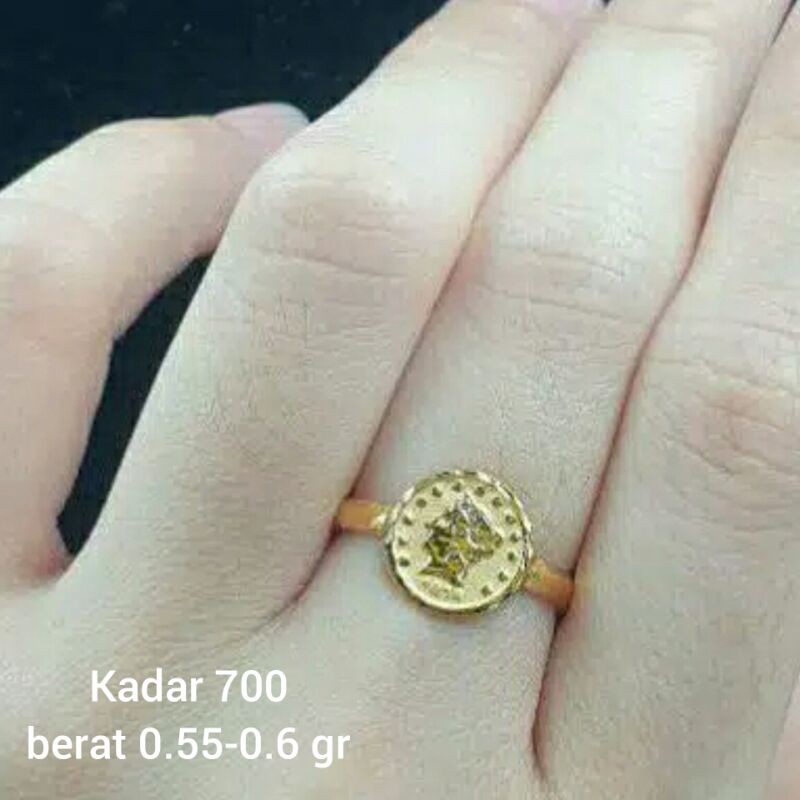 Cincin emas asli kadar 700BS/16k  KOIN PAUL lokal-1