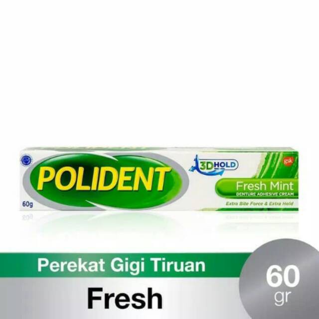 Polident Lem Gigi Palsu Isi 60 Gram Lem Perekat Gigi Palsu Snap on Smlie Lem Bubuk Gigi Lem Gigi Tir
