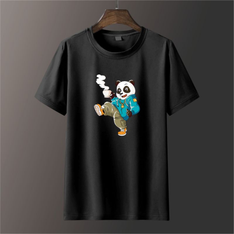 Kaos Distro Pria Lengan Pendek KUNGFU PANDA Kaos Oblong Pria Cotton Combed Atasan Tshirt Pria