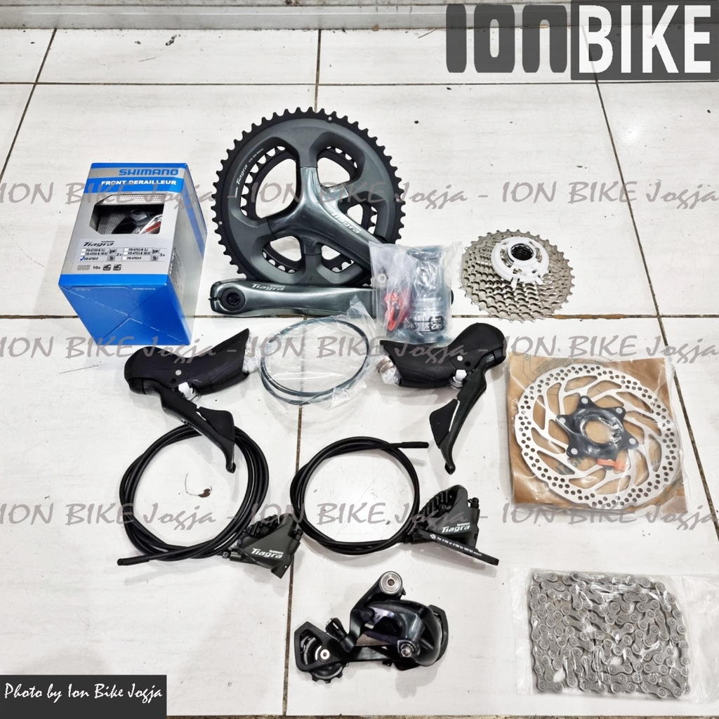 Groupset Shimano Tiagra 4720 Discbrake Hydraulic 2x10 Speed 52-36 34T - Group Set R4720 Disc Brake H