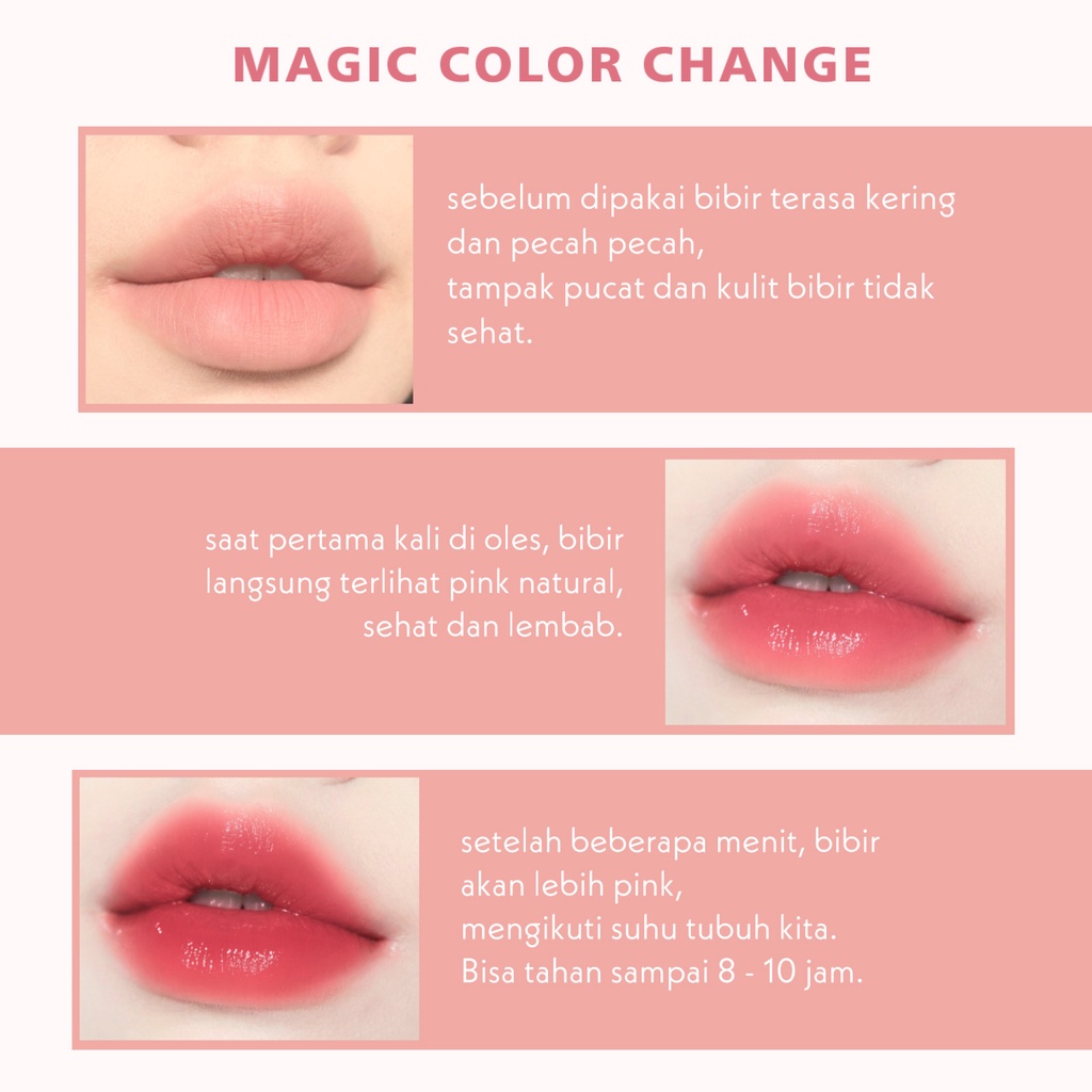 𝐋𝐈𝐏 𝐂𝐀𝐑𝐄 - Flower Love Lip Magic Lip Oil Pelembab &amp; Pencerah Bibir 24k Essence 6gr