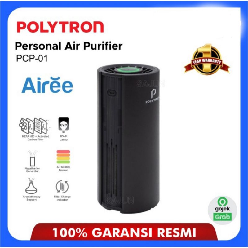 Polytron Airee Personal Air Purifier HEPA Filter H13 UVC Lamp PCP 01