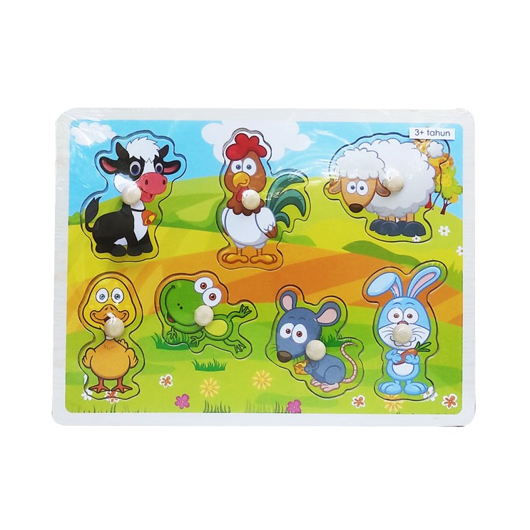 PUZZLE PIN NAIL HEWAN PETERNAKAN - FARM ANIMALS