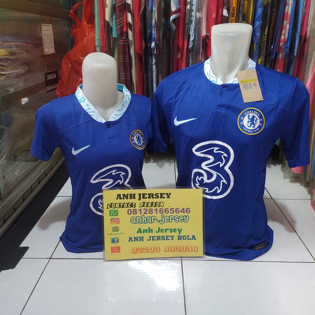 (COUPLE) JERSEY  BAJU BOLA PASANGAN (CHELSEA) HOME AWAY 2022 2023