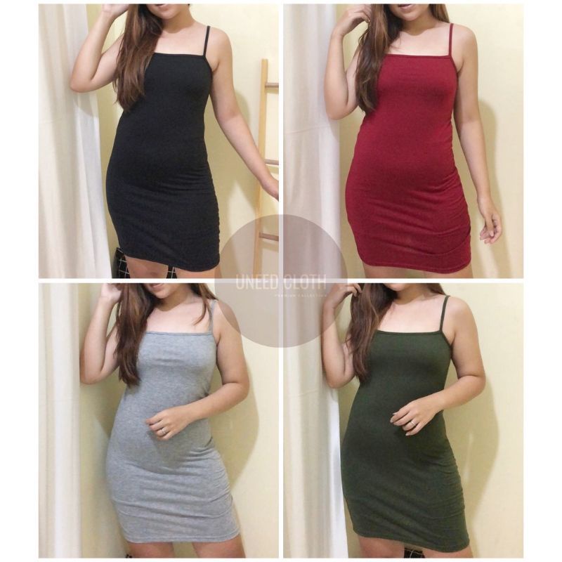 Tanktop dress party jumbo wanita kekinian - Tanktop bodycon super jumbo korean styl BB 60-100kg