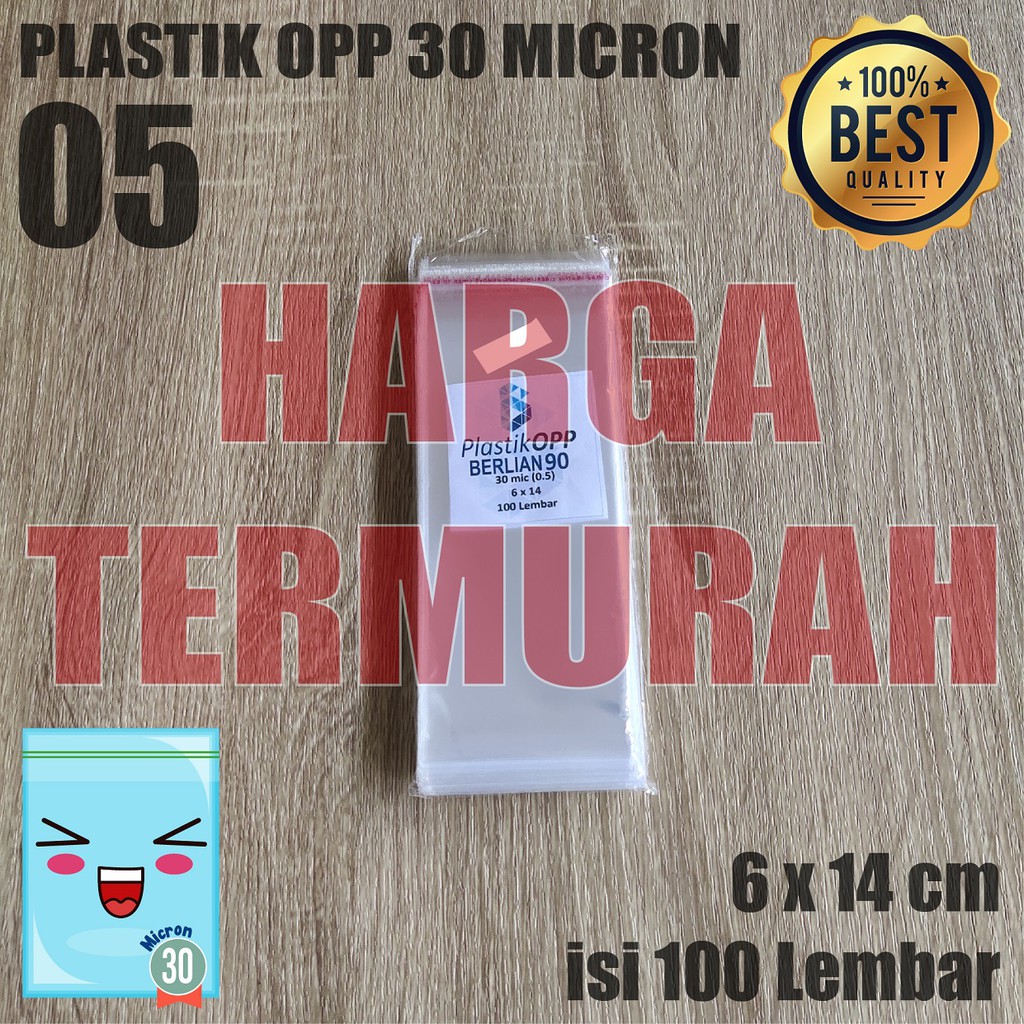 

6 x 14 cm PLASTIK OPP TEBAL 30 Micron (0,5) PLASTIK KEMASAN TERMURAH / PLASTIK UNDANGAN