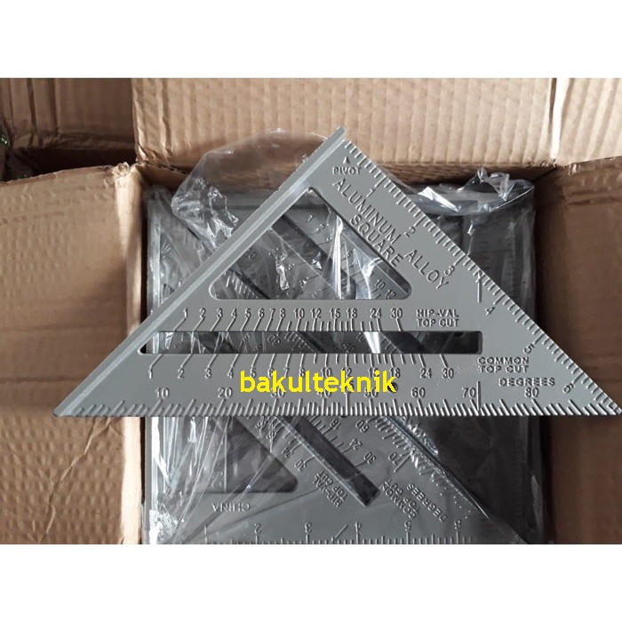 

Penggaris Woodworking Speed Square Penggaris Sudut Geser Siku Derajat