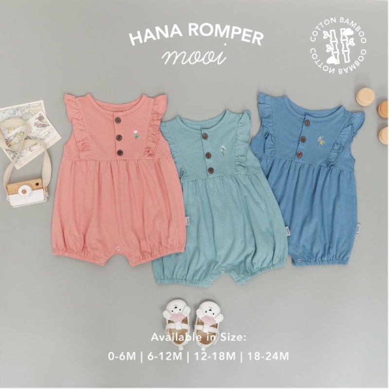 MOOI HANA &amp; NARA ROMPER /JUMPER BAYI ANAK 1 PCS