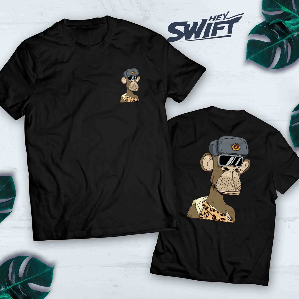 KAOS Bored Ape Yacht Club BAYC Ape NFT 2 SISI TSHIRT BAJU DISTRO