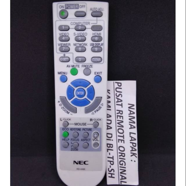 REMOTE REMOT PROJECTOR PROYEKTOR NEC RD-448E ORIGINAL ASLI