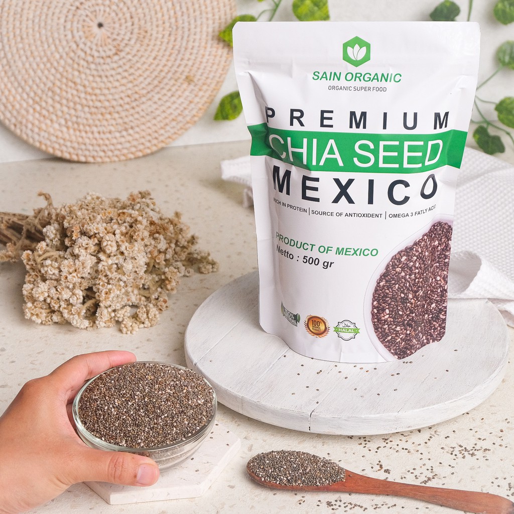 Chia Seed Organic Mexico untuk Diet Freshly Black Cia Seed Organik fresly Biji Chia Seeds