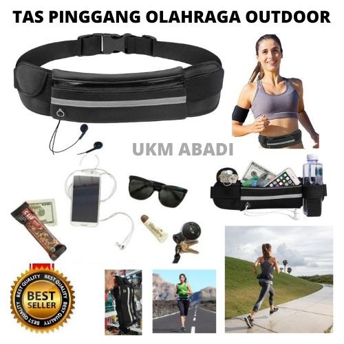 Tas Dompet Pinggang Olahraga Outdoor Sport Pocket Running Belt Waterproof 114119