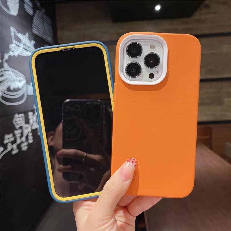 Case Pelindung Kamera Belakang Bahan Silikon Shockproof 3N1 Untuk iPhone 11 12 13 Pro Max