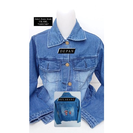 Jaket Levis Anak Perempuan/Jaket  Jeans Motif