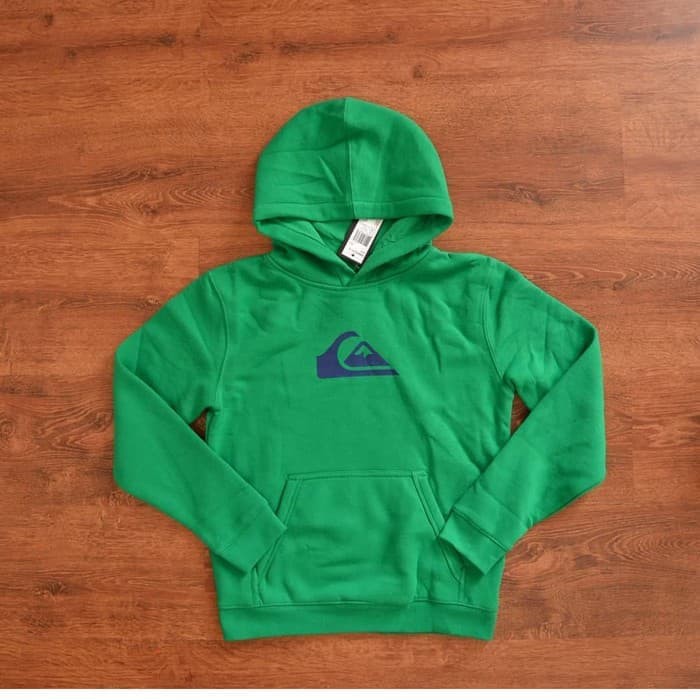 ORIGINAL Quick Silver Green Hijau Tosca Hoodie Jaket Anak Kid Kids
