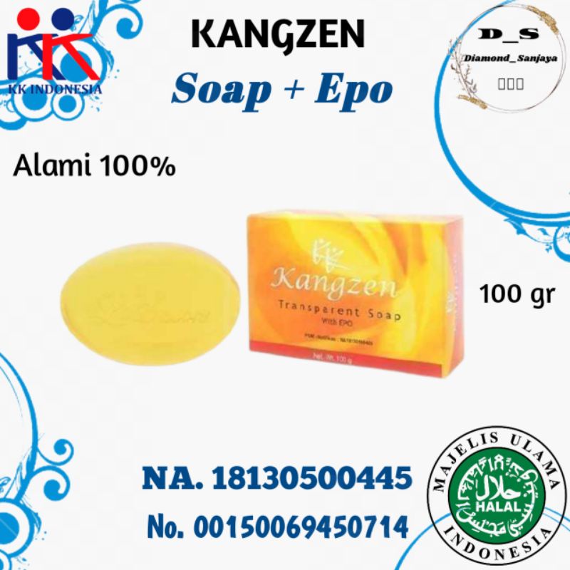 KANGZEN•TRANSPARANT SOAP + EPO•Alami 100%•ORI•KK INDONESIA