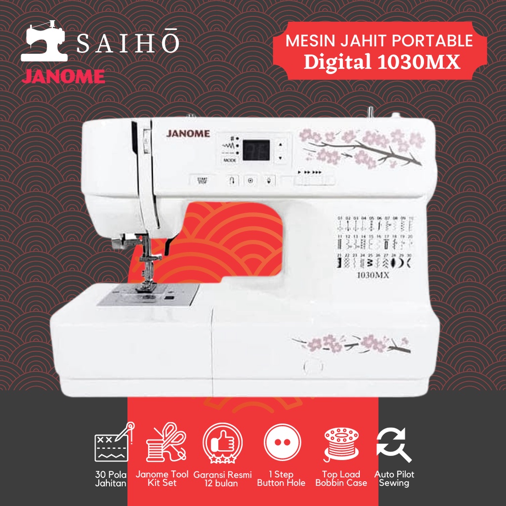 JANOME 1030MX / 1030 MX - Mesin Jahit Portabel