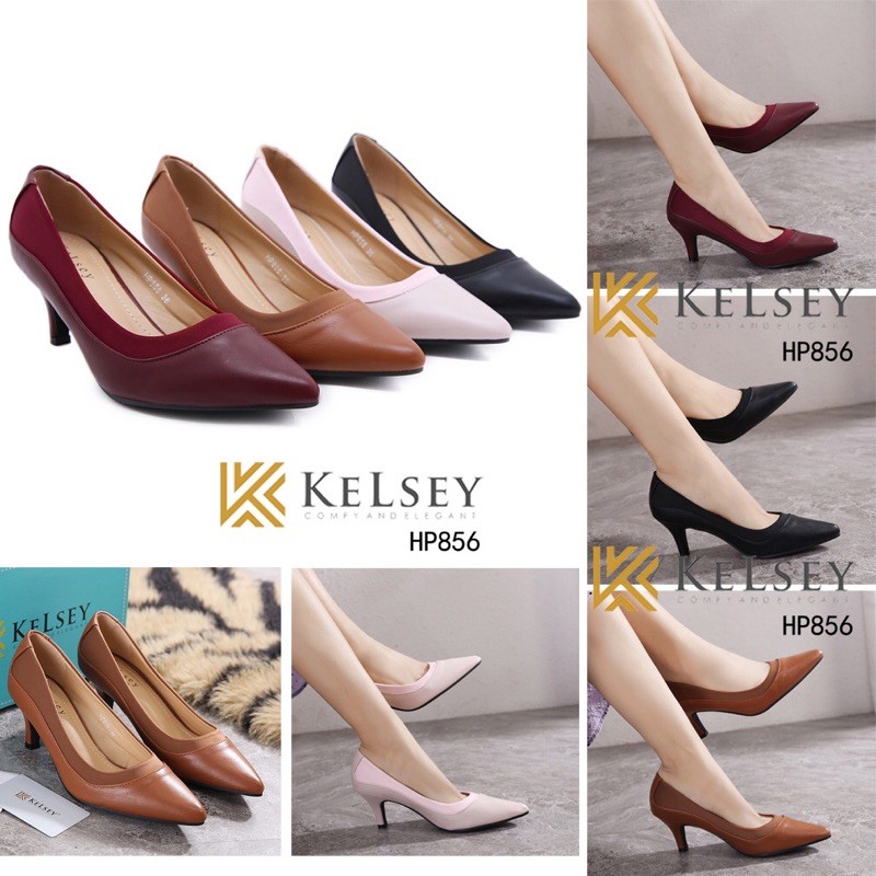 (GRATIS ALAS KAKI) NICOLE Sepatu High Heels Wanita Kulit 6cm Kelsey / Sepatu Kerja Wanita HP856