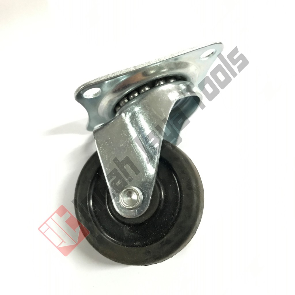 Roda Caster Gepeng 2 Inch Hidup Karet Lemari Etalase Koper