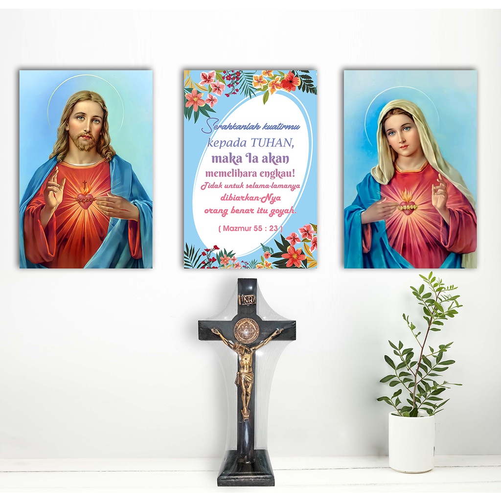 walldecor rohani hiasan dinding koronka yesus kerahiman ilahi uk 20x30cm