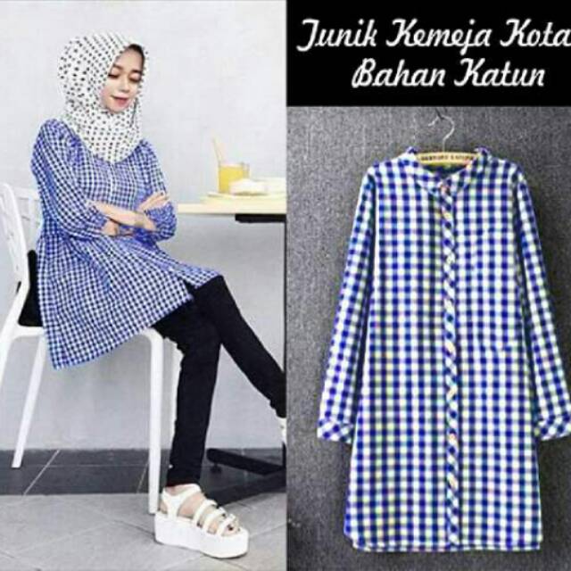 Ootd Hijab Baju Kemeja Kotak Kotak - Kumpulan Model Kemeja