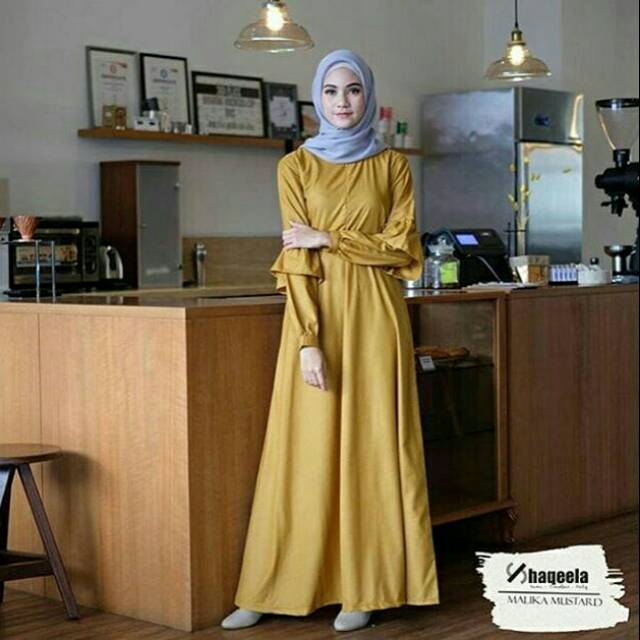 Malika Dress, DRESS MUSLIM, baju wanita, baju gamis, dress, gamis, Baju gamis, fashion wanita