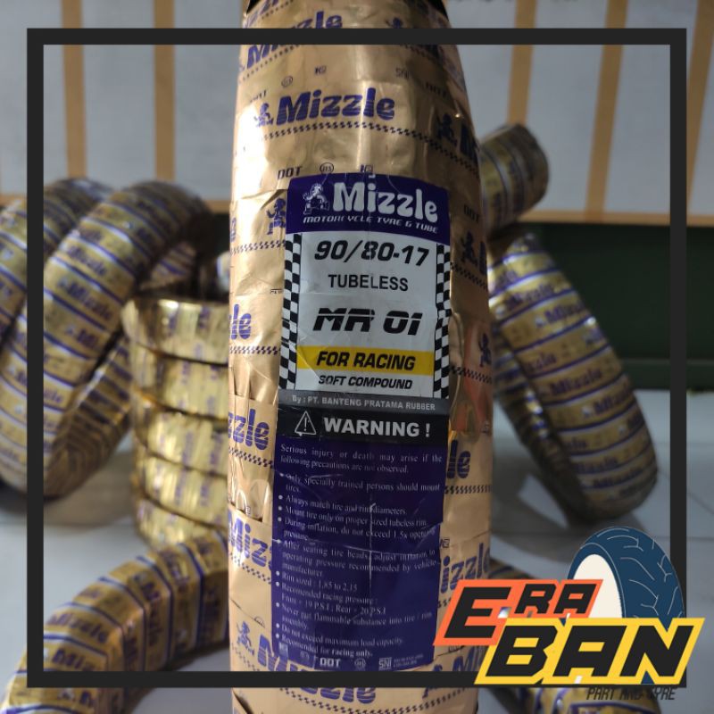 BAN LUAR MIZZLE MR01 90 80 RING 17 TUBELESS SOFT