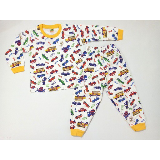 SETELAN BAJU TIDUR /  PIYAMA ANAK COWOK KAKUGO MOTIF "BUS"