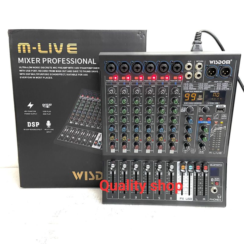 Mixer Audio Wisdom Mlive6 Mlive 6 M Live 6 6channel Original