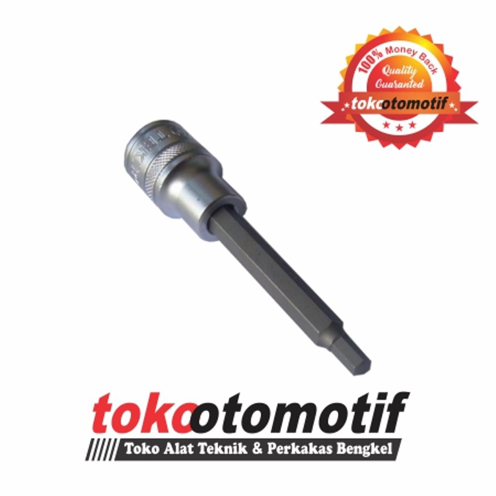 1/2" Hex Bit 4 X 100 mm (panjang) TEKIRO Japan | Kunci Sok Sock L Bintang