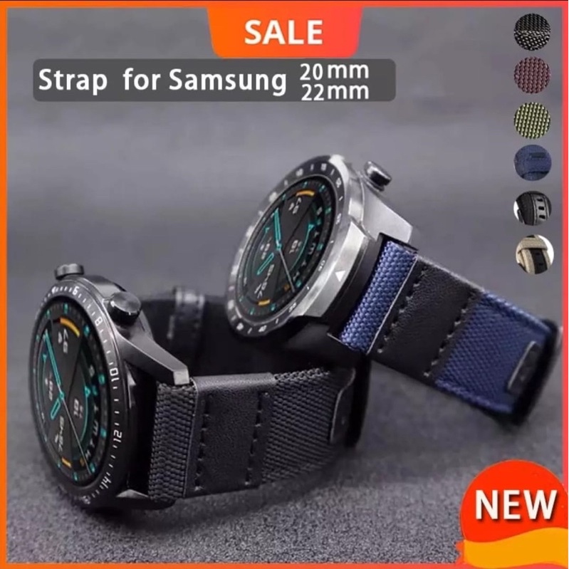 20mm 22mm tali jam nilon untuk jam tangan samsung 3 45mm/Gear $3 Frontier/Gear $3Classic