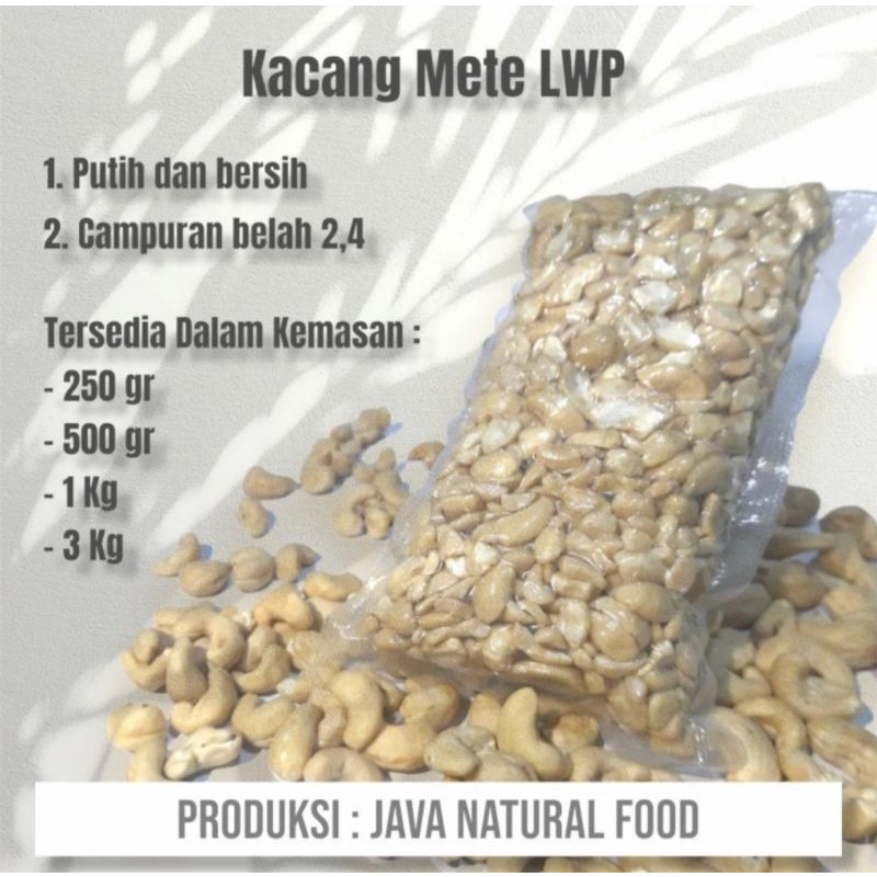 

kacang mete mentah LWP mentah 250 gram