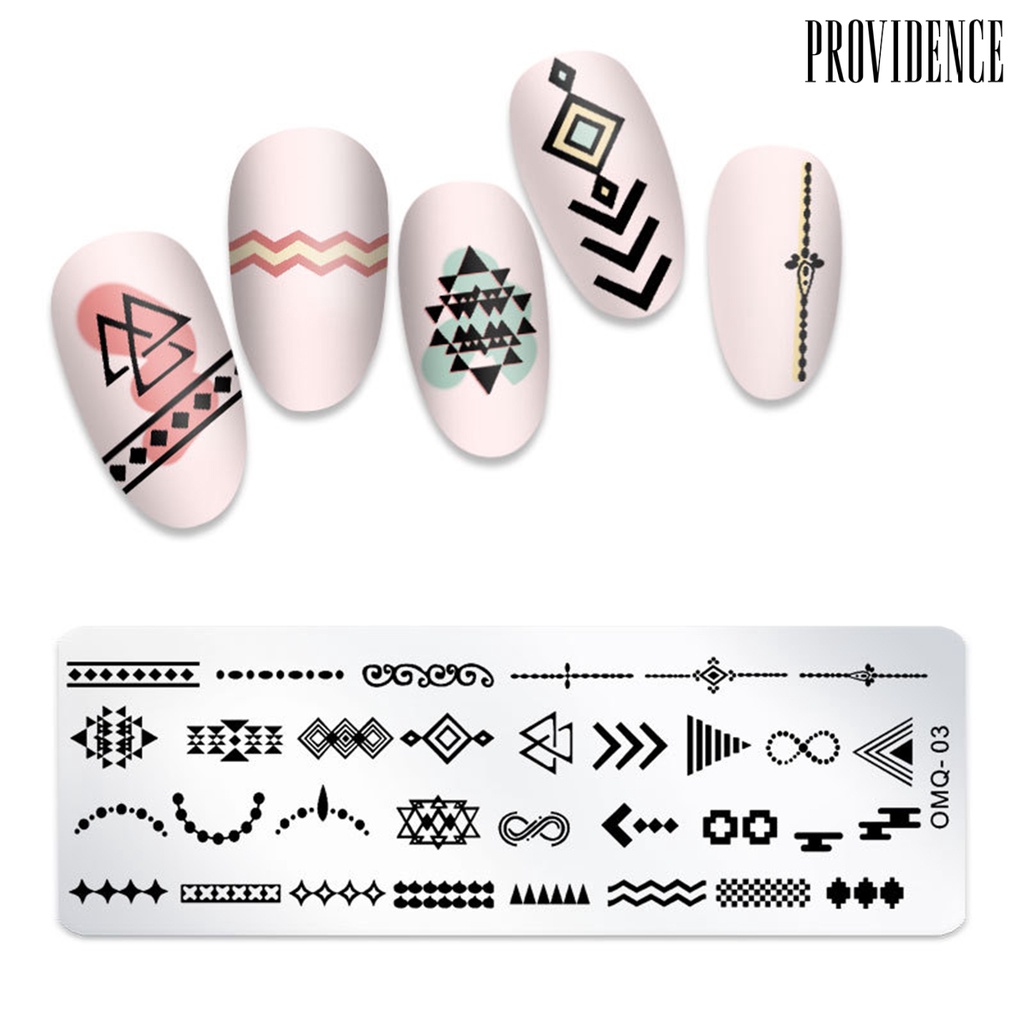 Providence Plat Stempel Kuku Motif Snowflake Natal Bahan Stainless Steel Untuk Manicure / Nail Art Diy