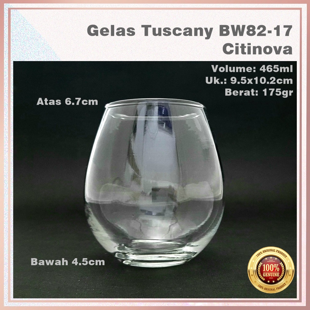 1 pcs Gelas Dalgona/Gelas Bubble Ball Tuscany BW82-17 Citinova 475 ml