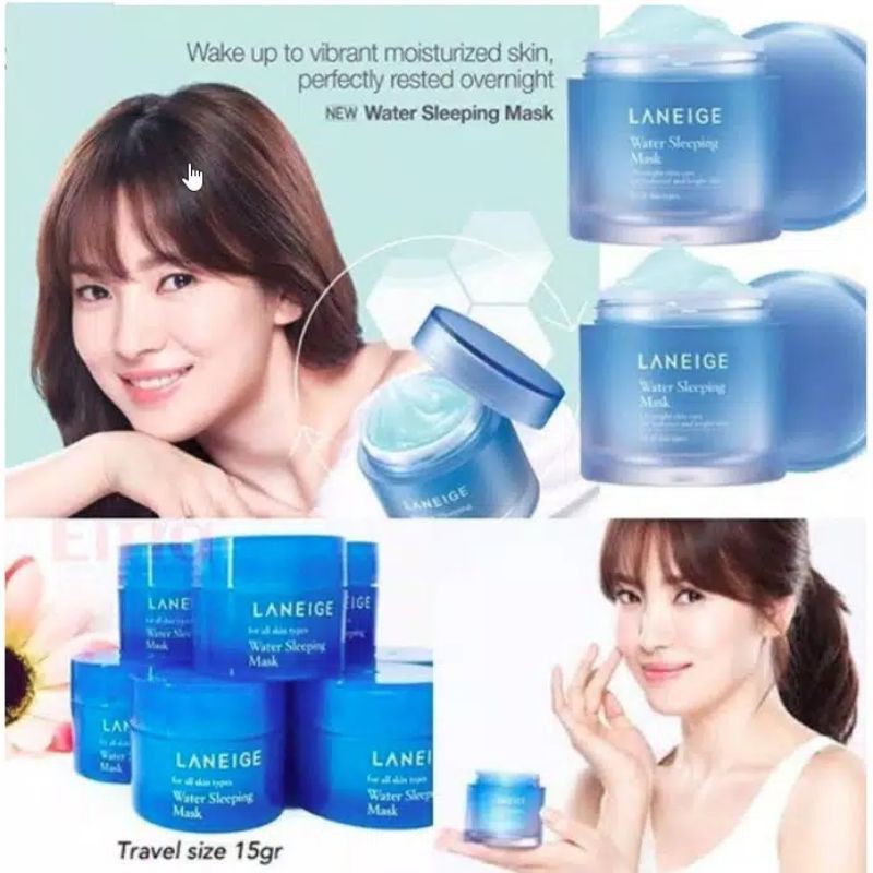 ❤Miss.Vinka❤ DIST. LANEIGE Water Sleeping Mask Travel Sample Size 15ml Original Korea