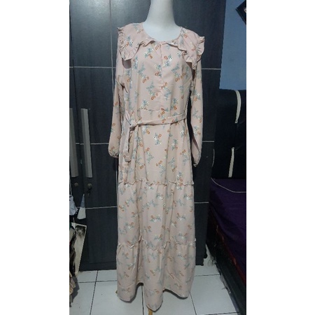 Gamis Maxmara motif bunga