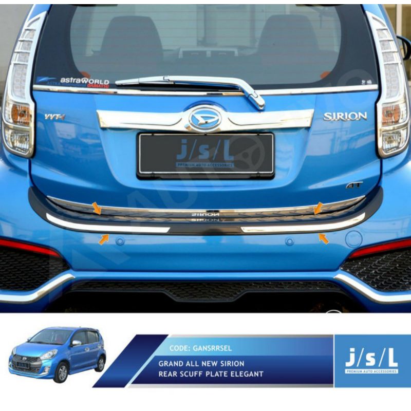 sillplate belakang grand all new sirion elegant jsl