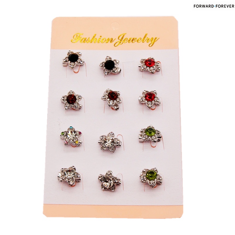 Trendy safety pin pentagonal drill small needle baby brooch M70020