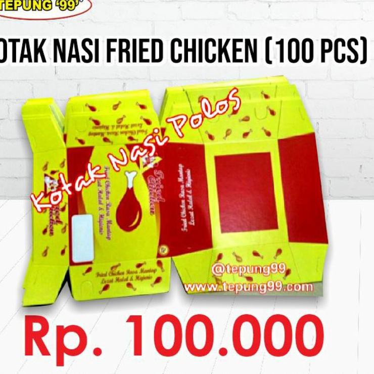 

PROMO SPESIAL Kotak Nasi Fried Chicken Polos tanpa merk isi 100pcs