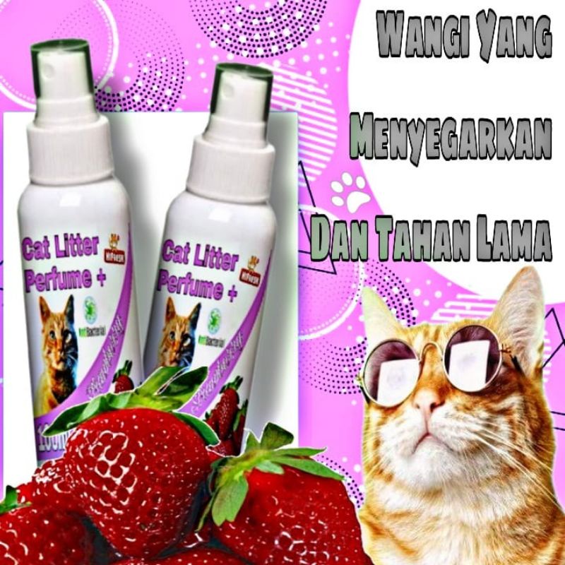 Parfum Pasir Kucing Wangi 100ml / Cat Litter Perfume / Pengharum Pasir Kucing / Pewangi Pasir Kucing / Pasir Kucing Gumpal Wangi / Pasir Bentonite / Pasir Wangi / Pasir Cuci Kucing/ Pasir Zeolite / Cat Perfume / Anti Bakteria