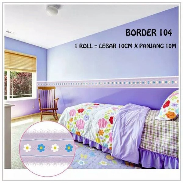 PROMO Border list panjang 10m premium motif batik wallpaper stiker dinding -TERMURAH