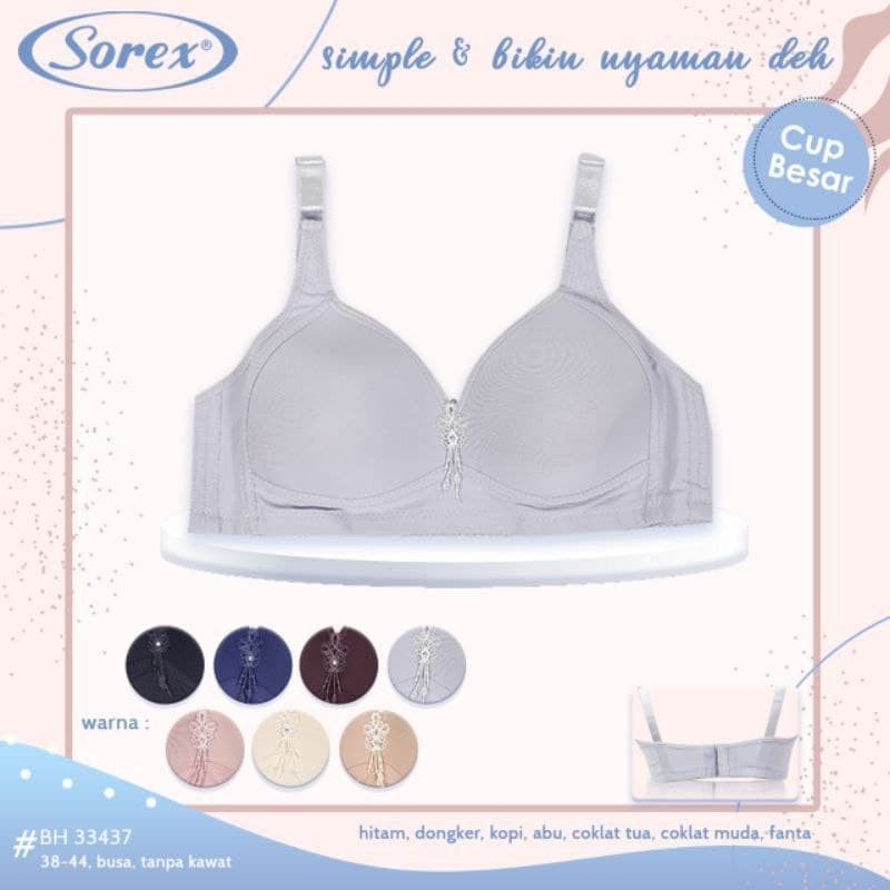 RC BH/BRA SOREX 17227/17228 BIG CUP SOFT BUSA TANPA KAWAT DAN BRA SOREX 17238