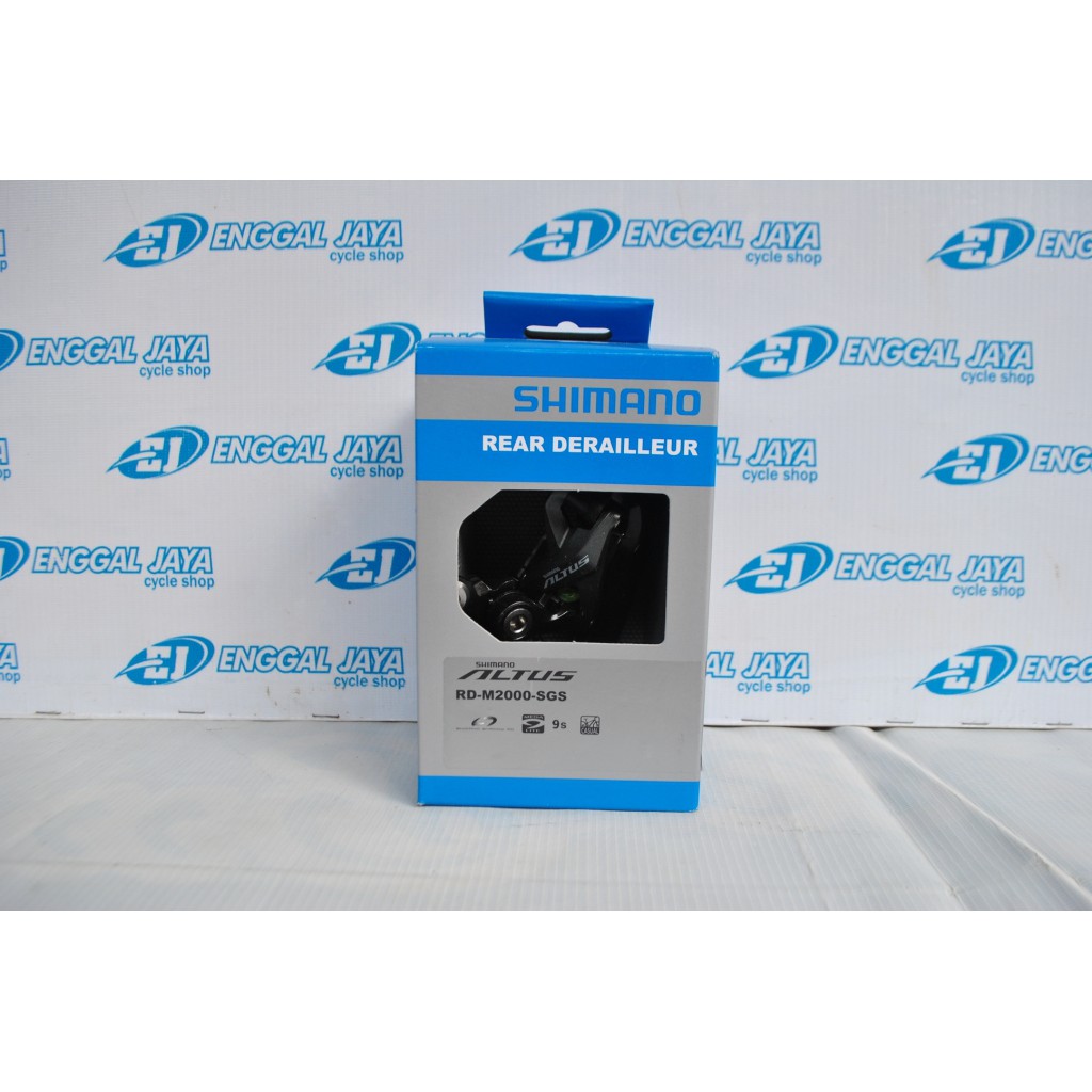 RD Shimano Altus M2000 SGS 9 Speed Shadow Original On BOX - RD Altus Baut 9 Speed 42T Long Cage
