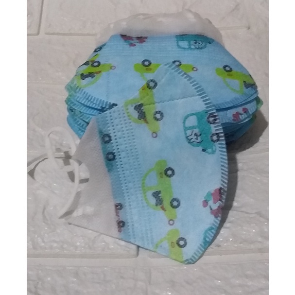 masker duckbill motif anak isi 50pc