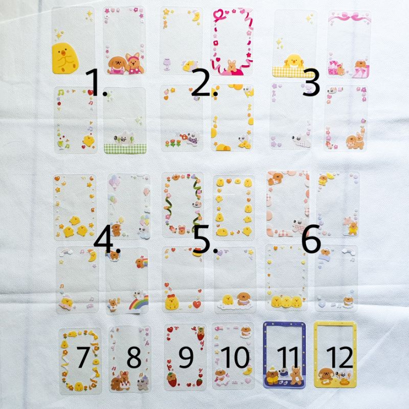 OKIKI DIARY TRANSPARENT FRAME PC PHOTOCARD POLAROID DECO nct txt bts seventeen sf9 itzy blackpink tr