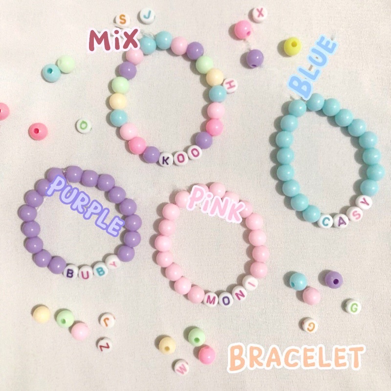 Gelang Nama Berwarna | Beads Bracelet Color