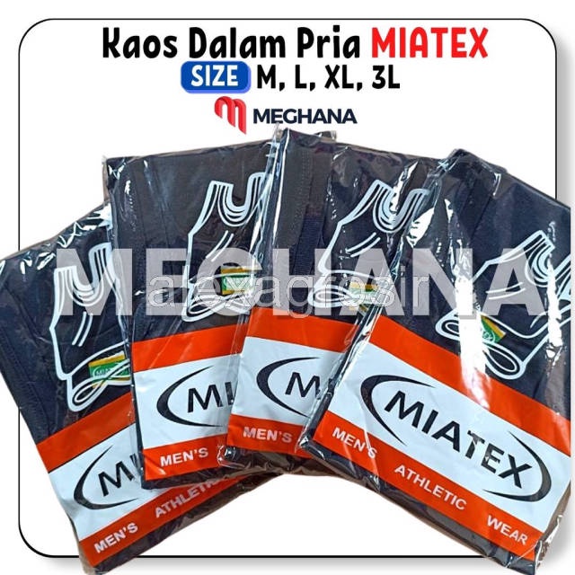 KAOS DALAM PRIA SINGLET POLOS WARNA HITAM MIATEX