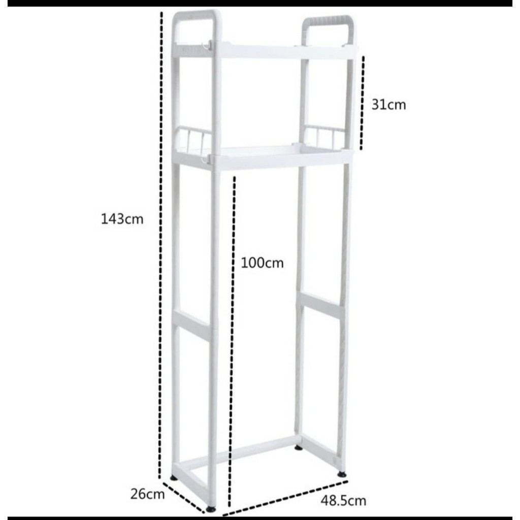 COD - Rak Toilet X98 Tempat Sabun Rak Handuk Rak Kosmetik Toilet Closet Rack Putih GHM